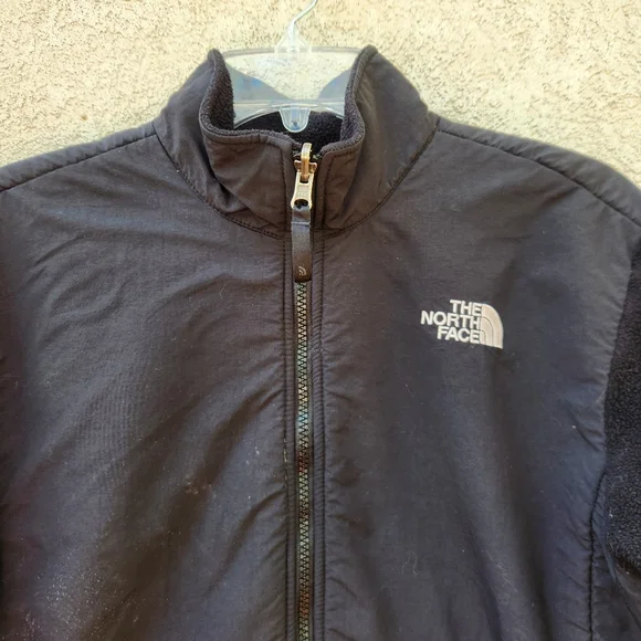THE NORTH FACE Girls Jacket XL Black Fleece Softshell Full Zip Denali - Picture 5 of 13